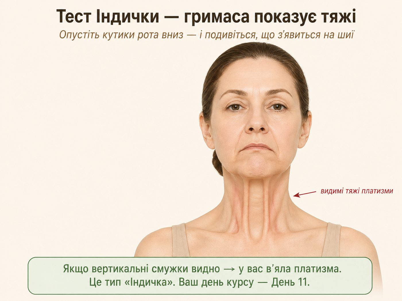 Тест Індички: незадоволена гримаса